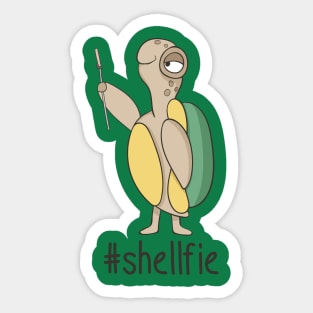 # Shellfie, Turtle Taking A Selfie Sticker